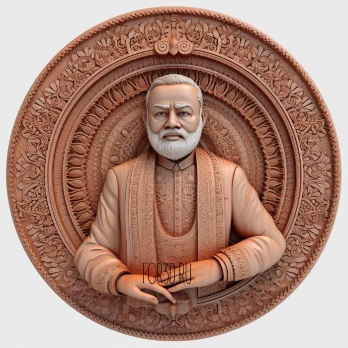 Narendra Modi 2 stl model for CNC